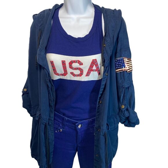 Custom Current/Elliot Embellished Windbreaker Jacket - Picture 1 of 5